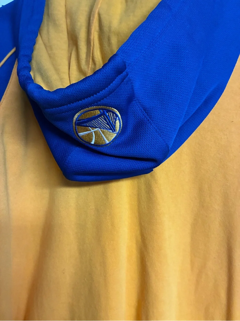 Adidas Golden State Warriors Men's Full-Zip Hoodie Jacket - Blue & Yellow size L